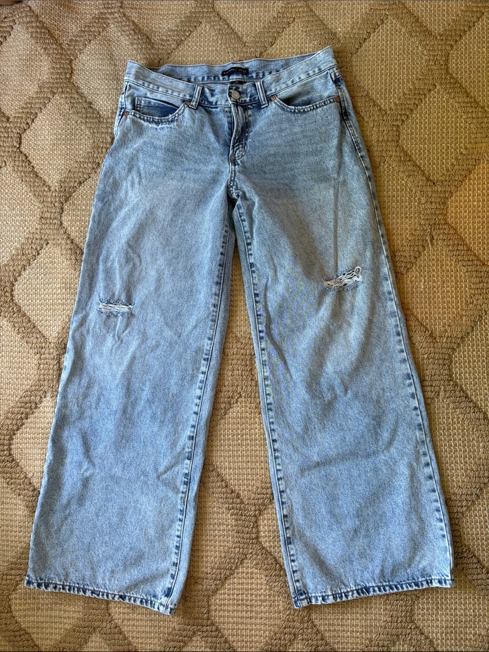 Sincerely Jules Light Blue Washed Denim Wide Leg Jeans